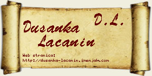 Dušanka Lačanin vizit kartica
